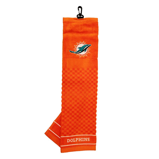 Miami Dolphins Embroidered Golf Towel - 757 Sports Collectibles