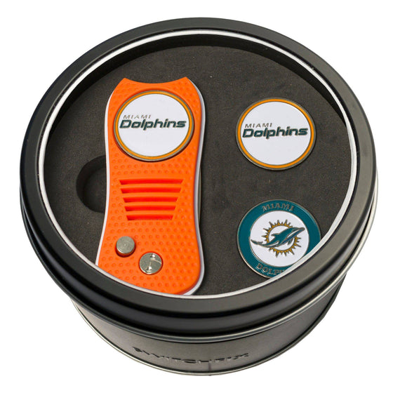 Miami Dolphins Tin Set - Switchfix, 2 Markers - 757 Sports Collectibles