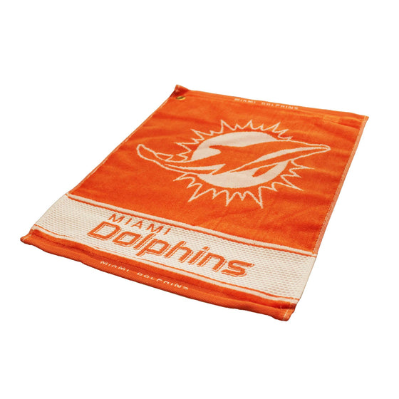 Miami Dolphins Jacquard Woven Golf Towel - 757 Sports Collectibles