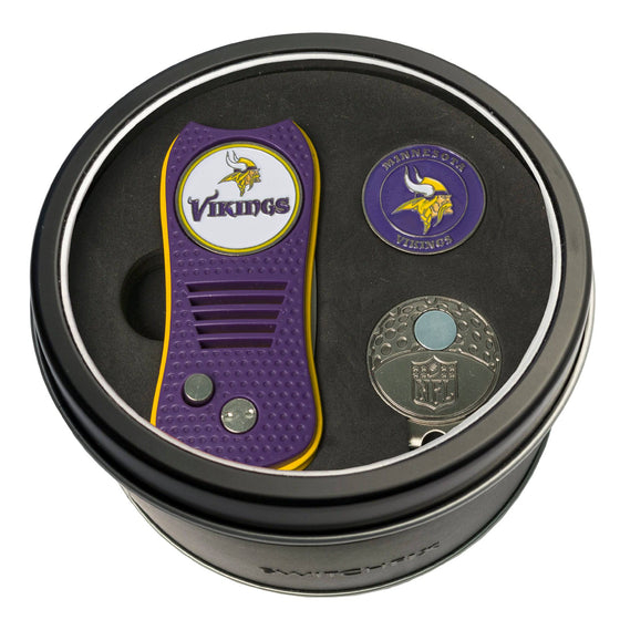 Minnesota Vikings Tin Set - Switchfix, Cap Clip, Marker - 757 Sports Collectibles