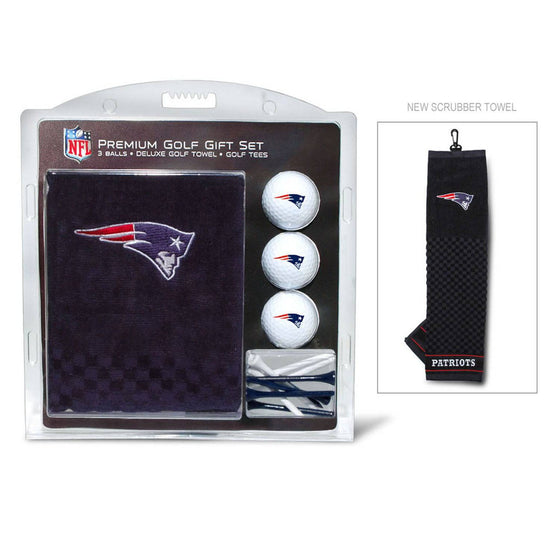 New England Patriots Embroidered Golf Towel, 3 Golf Ball, And Golf Tee Set - 757 Sports Collectibles