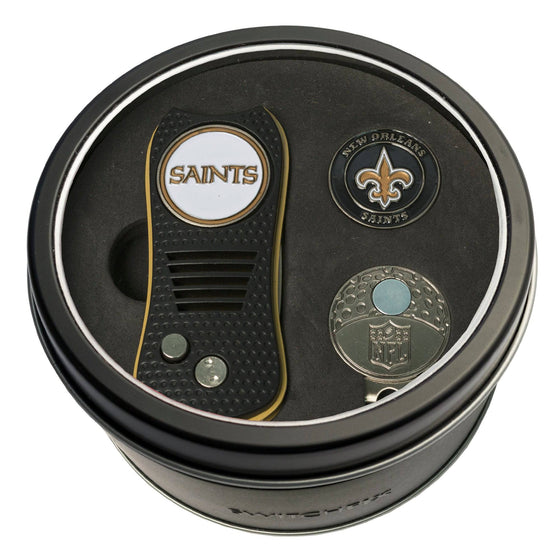 New Orleans Saints Tin Set - Switchfix, Cap Clip, Marker - 757 Sports Collectibles