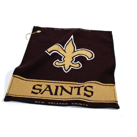 New Orleans Saints Jacquard Woven Golf Towel - 757 Sports Collectibles