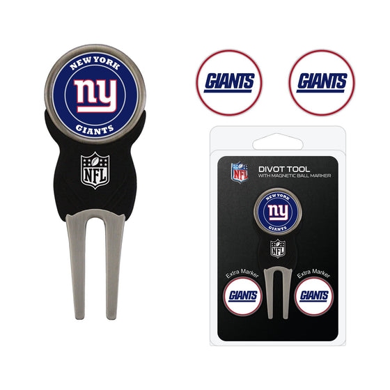 New York Giants Divot Tool Pack With 3 Golf Ball Markers - 757 Sports Collectibles