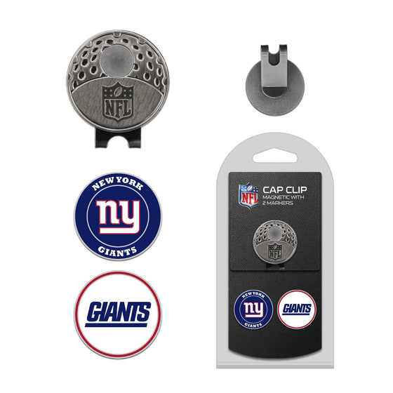 New York Giants Cap Clip With 2 Golf Ball Markers - 757 Sports Collectibles