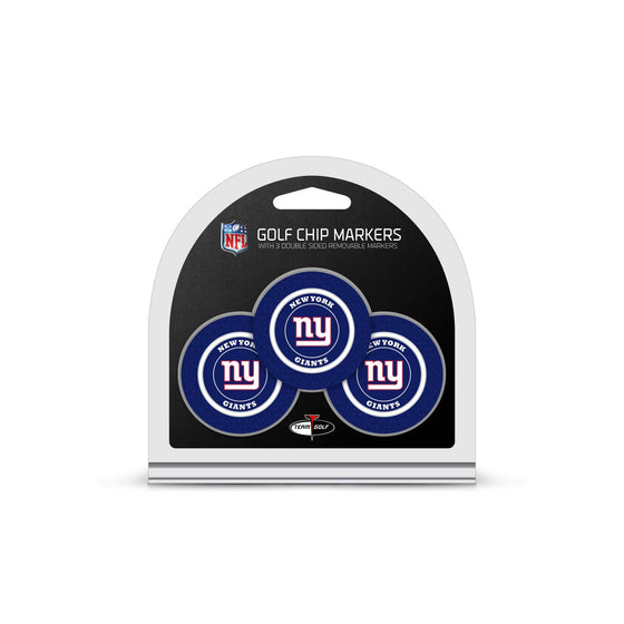 New York Giants 3 Pack Golf Chip Ball Markers - 757 Sports Collectibles