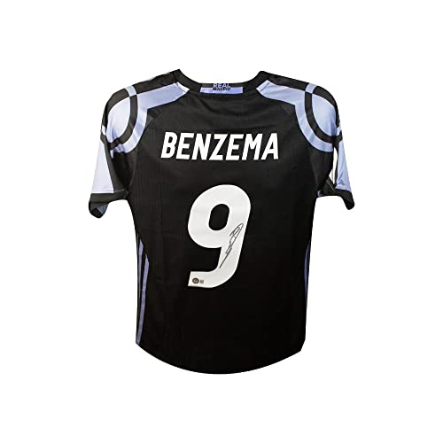 Karim Benzema Autographed Madrid Black Soccer Jersey - BAS COA - 757 Sports Collectibles