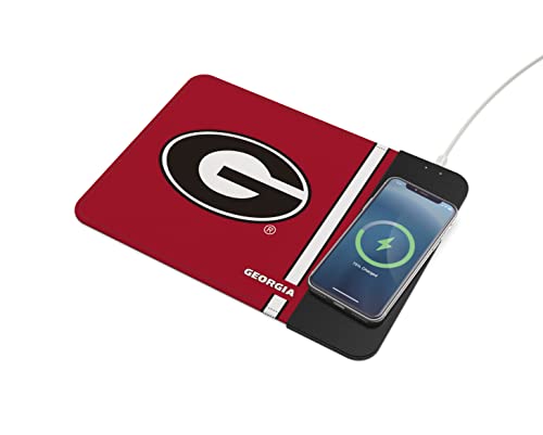 SOAR NCAA Wireless Charging Mouse Pad, Georgia Bulldogs - 757 Sports Collectibles