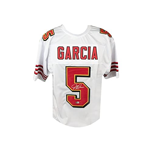 Jeff Garcia Autographed San Francisco White Custom Football Jersey - BAS - 757 Sports Collectibles