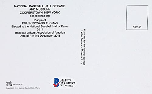 Frank Thomas Autographed National Baseball HOF Goal Line Art Card- Beckett W Blue - 757 Sports Collectibles