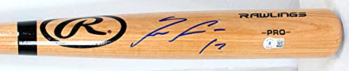 Ronald Acuna Autographed Pro Baseball blonde Bat w/# - Beckett W Blue - 757 Sports Collectibles