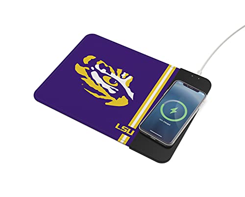 SOAR NCAA Wireless Charging Mouse Pad, LSU Tigers - 757 Sports Collectibles