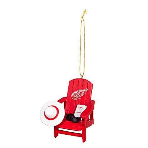 Team Sports America NHL Detroit Red Wings Stunning Beach Adirondack Chair Christmas Ornament - 3" Long x 3" Wide x 3" High - 757 Sports Collectibles