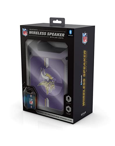 NFL Minnesota Vikings ShockBox XL Wireless Bluetooth Speaker, Team Color - 757 Sports Collectibles