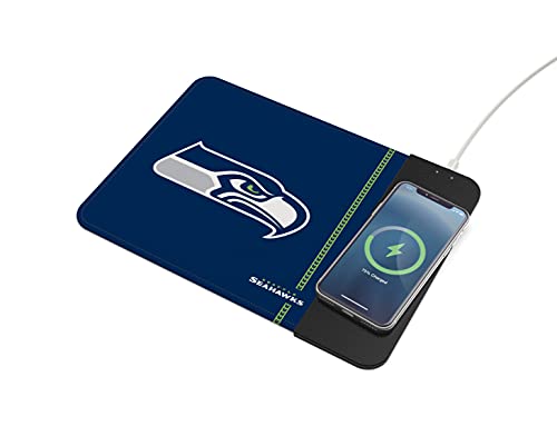 SOAR NFL Wireless Charging Mouse Pad, Seattle Seahawks - 757 Sports Collectibles