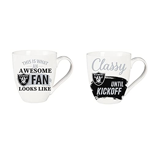 Team Sports America Las Vegas Raiders, Ceramic Cup O'Java 17oz Gift Set - 757 Sports Collectibles