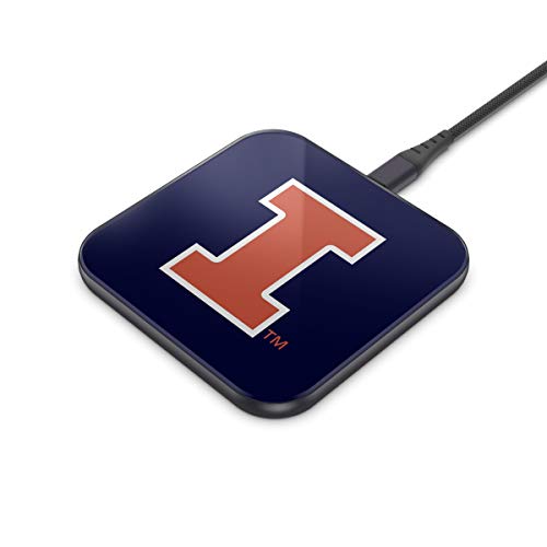 NCAA Illinois Illini Wireless Charging Pad, White - 757 Sports Collectibles