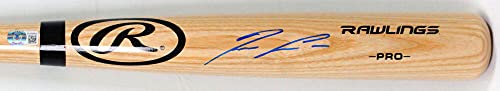 Ronald Acuna Autographed Pro Baseball blonde Bat - Beckett W Blue - 757 Sports Collectibles