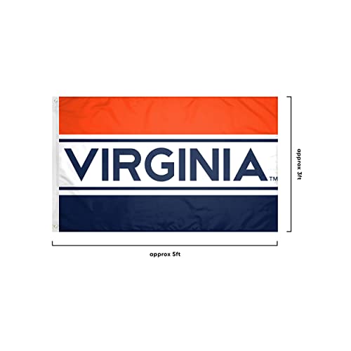 FOCO NCAA Virginia Cavaliers Unisex Double Sided 3' x 5' Team Logo Horizontal Flag, Horizontal 3' x 5', One Size - 757 Sports Collectibles