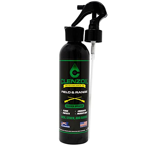 CLENZOIL Field & Range Gun Oil Spray Lube | Cleaner Lubricant Protectant [CLP] | Multi-Purpose Gun Cleaner and Gun Oil Lubricant | 8oz. Bottle of CLP Gun Cleaner and Lubricant w/Trigger Sprayer - 757 Sports Collectibles