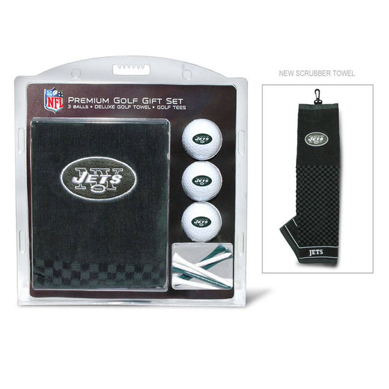 New York Jets Embroidered Golf Towel, 3 Golf Ball, And Golf Tee Set - 757 Sports Collectibles