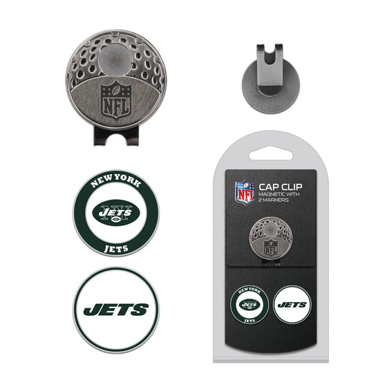 New York Jets Cap Clip With 2 Golf Ball Markers - 757 Sports Collectibles