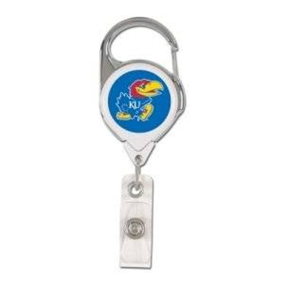 Kansas Jayhawks Badge Holder Premium Retractable - 757 Sports Collectibles