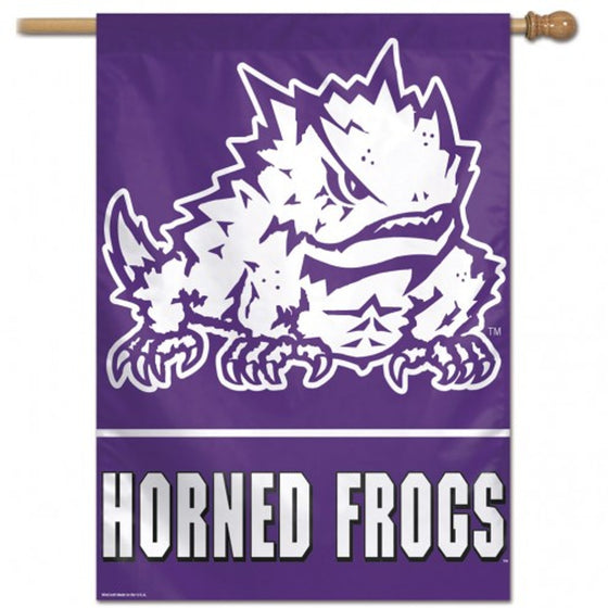 TCU Horned Frogs Banner 28x40 Vertical - Special Order