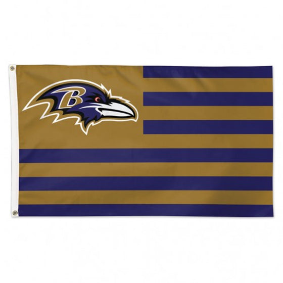 Baltimore Ravens Flag 3x5 Deluxe Americana Design - Special Order
