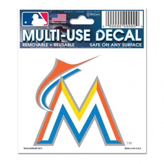 Miami Marlins Decal 3x4 Multi Use - Special Order