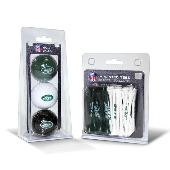 New York Jets 3 Golf Balls And 50 Golf Tees - 757 Sports Collectibles