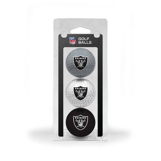 Oakland Raiders 3 Golf Ball Pack - 757 Sports Collectibles