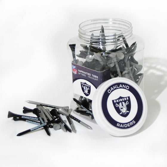 Oakland Raiders Jar Of 175 Golf Tees - 757 Sports Collectibles