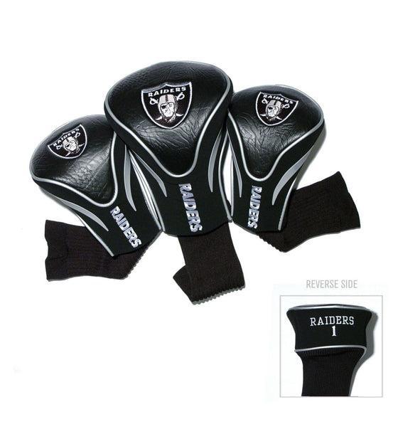 Oakland Raiders 3 Pack Contour Head Covers - 757 Sports Collectibles