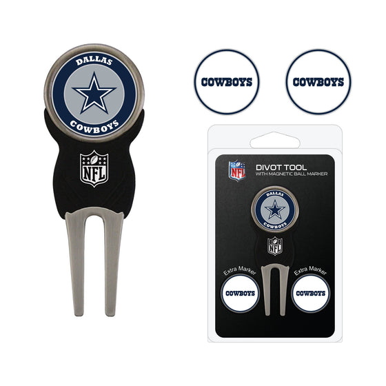 Dallas Cowboys Divot Tool Pack With 3 Golf Ball Markers - 757 Sports Collectibles