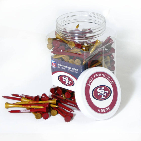 San Francisco 49ers Jar Of 175 Golf Tees - 757 Sports Collectibles