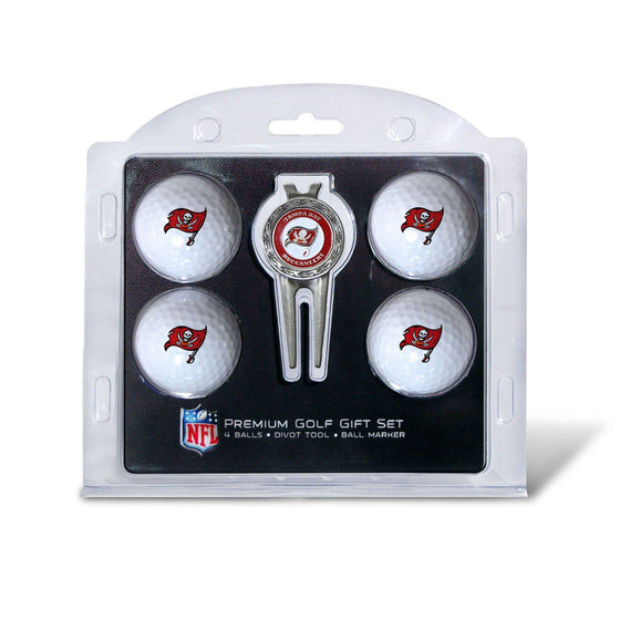 Tampa Bay Buccaneers 4 Golf Ball And Divot Tool Set - 757 Sports Collectibles