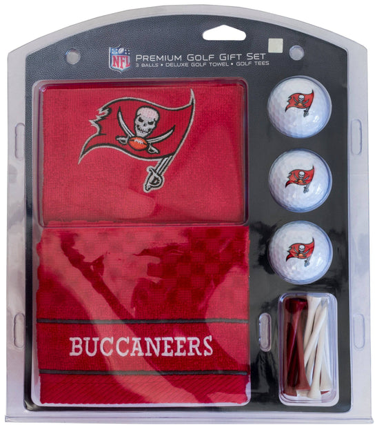 Tampa Bay Buccaneers Embroidered Golf Towel, 3 Golf Ball, And Golf Tee Set - 757 Sports Collectibles