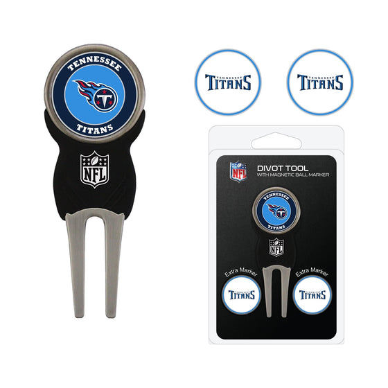 Tennessee Titans Divot Tool Pack With 3 Golf Ball Markers - 757 Sports Collectibles