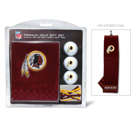 Washington Redskins Embroidered Golf Towel, 3 Golf Ball, And Golf Tee Set - 757 Sports Collectibles