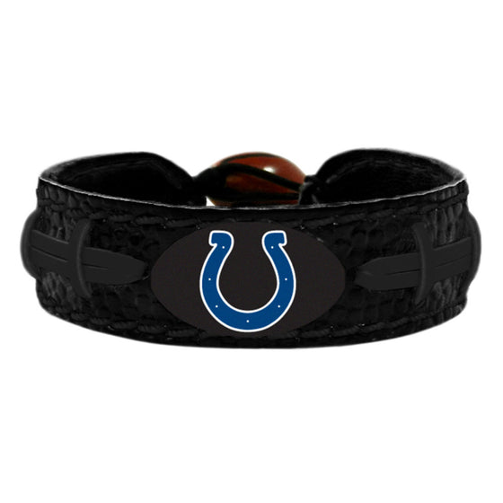Indianapolis Colts Bracelet Team Color Tonal Black Football CO - 757 Sports Collectibles