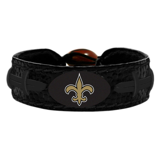 New Orleans Saints Bracelet Tonal Black Team Color Football CO - 757 Sports Collectibles
