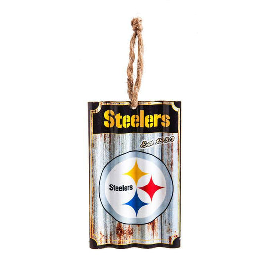 Pittsburgh Steelers Corrugated Sign Ornament - 757 Sports Collectibles