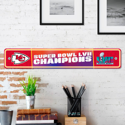 Kansas City Chiefs Super Bowl LVII Street Sign