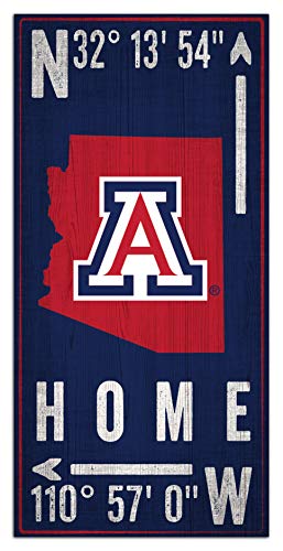 Fan Creations NCAA Arizona Wildcats Unisex Arizona Coordinate Sign, Team Color, 6 x 12 - 757 Sports Collectibles