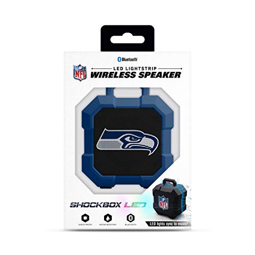 NFL Seattle Seahawks Shockbox LED Wireless Bluetooth Speaker, Team Color - 757 Sports Collectibles