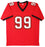 Warren Sapp"HOF 13" Authentic Signed Red Pro Style Jersey BAS Witnessed - 757 Sports Collectibles