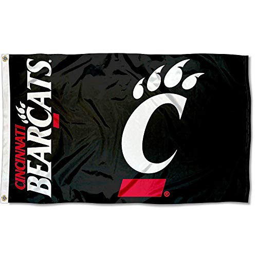 University of Cincinnati Bearcats 3x5 Flag and USA 3x5 Flag Set - 757 Sports Collectibles