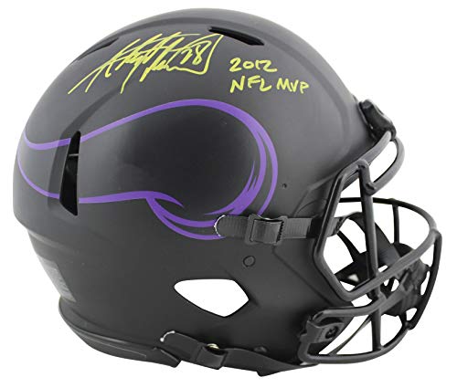 Vikings Adrian Peterson 2012 NFL MVP Signed Eclipse Proline F/S Speed Helmet BAS - 757 Sports Collectibles