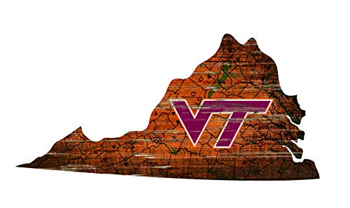 Fan Creations NCAA Virginia Tech Hokies Unisex Virginia Tech University Mini Roadmap State Sign, Team Color, 12 inch - 757 Sports Collectibles